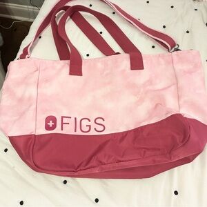 Figs Light Pink and Dark Pink Tote Bag